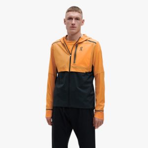On Weather Jacket leichte Laufjacke für Männer mango navy vorne