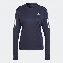 Adidas Own the Run Longsleeve W blau grau Bekleidung Damen von vorne