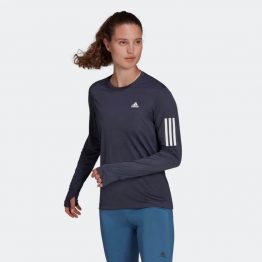 Adidas Own the Run Longsleeve W blau grau Bekleidung Damen