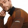 Falke Zip Jacke Laufjacke Herren Schwarz orange Seitenansicht