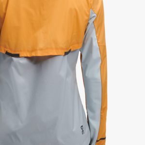 On Weather Jacket Women laufjacke mango hail detail rücken 360° belüftung