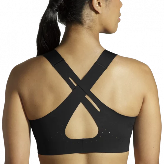 Brooks Dare Crossback Run Bra 2.0 High-Support Sport-BH schwarz rücken