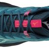 Mizuno Daichi 7 Women gelände laufschuh moroccan blue pink peacock schnürsenkel