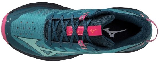 Mizuno Daichi 7 Women gelände laufschuh moroccan blue pink peacock schnürsenkel