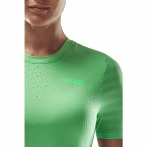 CEP Run Ultralight Shirt Short Sleeve, Damen, Green, Logo vorne