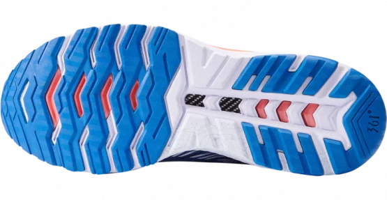 361° Kairos damen laufschuh blau orange schuhsohle