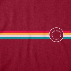 Brooks Distance Short Sleeve 2.0, Damen Laufshirt, Htr Razzmatazz/Rainbow Stripe, Detail Design