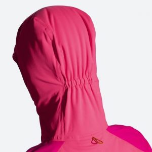 Brooks High Point Waterproof Jacket, Damen Laufjacke, hyper pink/ fuchsia, Kapuze