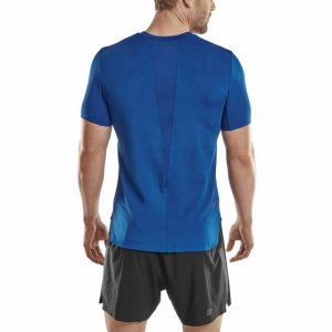 CEP The Run Shirt Short Sleeve v4, Herren Laufshirt, blau, hinten