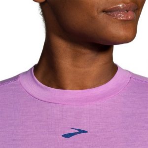 Brooks High Point Long Sleeve, Damen, bright purple,Logo