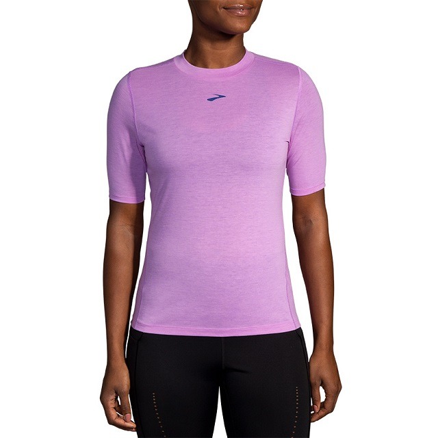 Brooks High Point Short Sleeve, Damen, bright purple, vorne