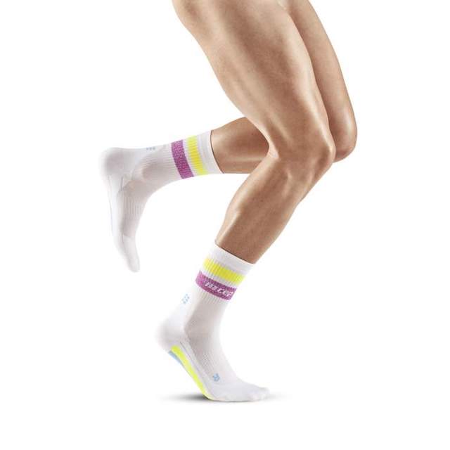 CEP Miami Vibe 80's socks mid cut herren white/purple/neon yellow seite