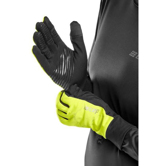 CEP Reflective Gloves nein yellow angezogen
