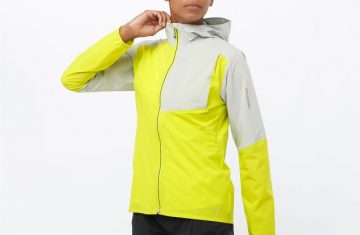Salomon Bonatti Trail Jacket damen gelb vorne