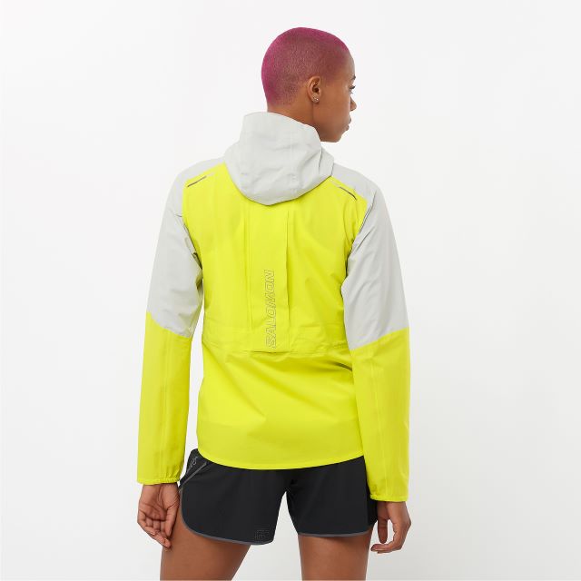 Salomon Bonatti Trail Jacket damen gelb hinten