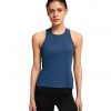 On Performance Tank W Denim | Navy vorne