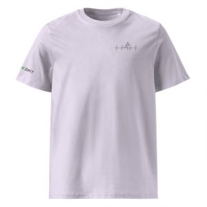 Premium T-Shirt EKG Läuferin Lavendel vorne