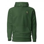 Hoodie Running Weizenglas forest green vorne