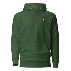 Hoodie Running Weizenglas forest green vorne