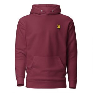 Unisex Premium Hoodie Running Maultasche Maroon vorne