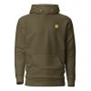 Hoodie Running Fischbrötchen military green vorne