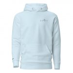 Hoodie EKG Läufer sky blue vorne