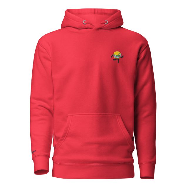 Hoodie Running Fischbrötchen red vorne