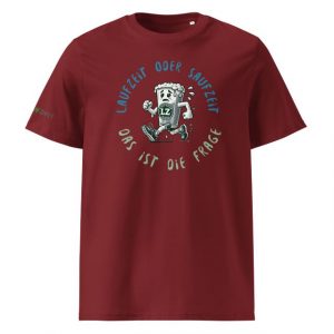 Unisex Premium T-Shirt Running Philosoph Maroon vorne