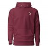 Unisex Premium Hoodie Running Wurscht Maroon vorne