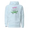 Unisex Premium Hoodie Run Desire sky blue vorne