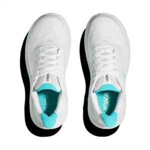Hoka Clifton 10 white / cielo blue oben
