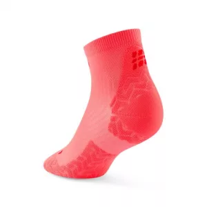 CEP Core Run Ultralight Socks Low Cut neon coralred hinten