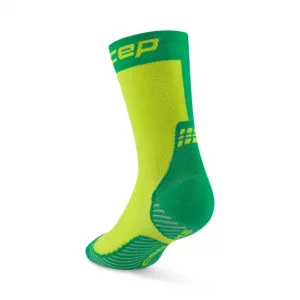 CEP Core Run Edt. Half&Half Socks Mid Cut green/lime hinten