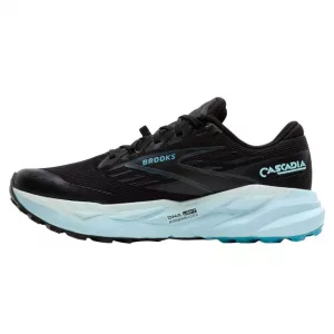 Brooks Cascadia GTX 19 BlackEbonyBlue Flower innen