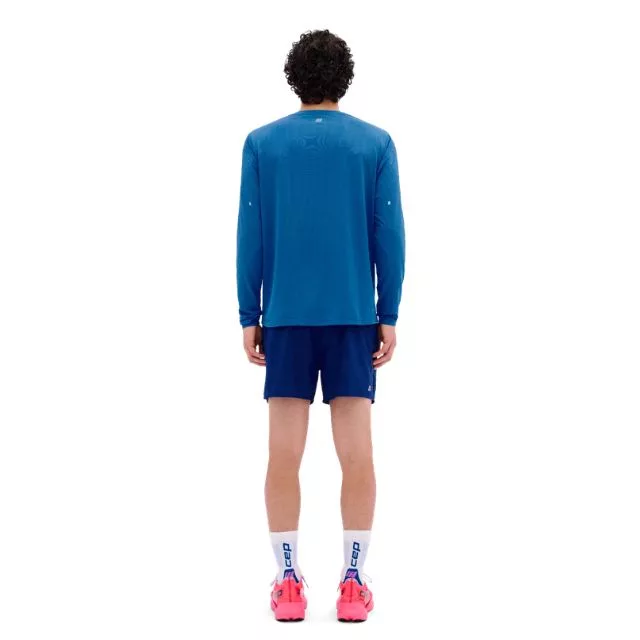 Core Run Shirt Long Sleeve men blue hinten