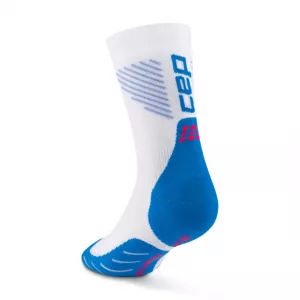 CEP Core Run Edt. Vertical Socks Mid Cut w whiteblue hinten