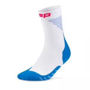 CEP Core Run Edt. Vertical Socks Mid Cut w whiteblue vorne