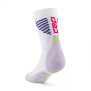 CEP Core Run Edt. Vertical Socks Mid Cut w whitelilac hinten