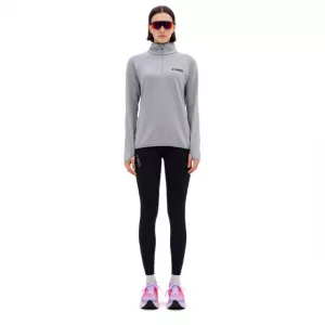 Core Run Thermal Zip Shirt Long Sleeve w grey vorne