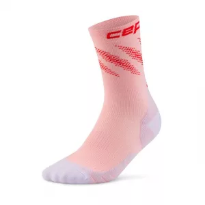 CEP CORE RUN EDT. ELLIPTIC SOCKS, MID CUT pinkred vorne