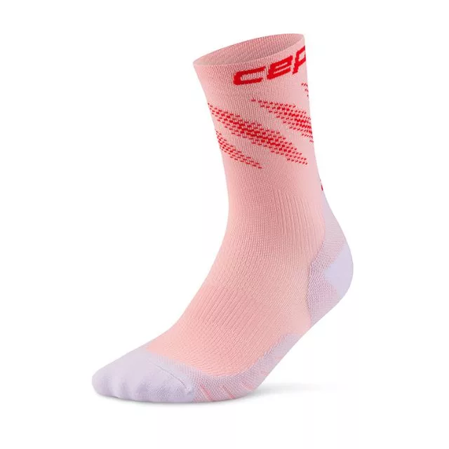 CEP CORE RUN EDT. ELLIPTIC SOCKS, MID CUT pinkred vorne