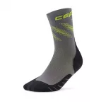CEP Core Run Socks Mid Cut Dark GreyLime vorne