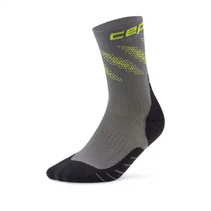 CEP Core Run Socks Mid Cut Dark GreyLime vorne