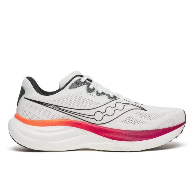 Saucony Ride 19 Whitecrimosn außen