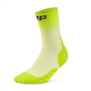 CEP Core Run Edt. Fade Compression Socks Mid Cut w limeblue vorne