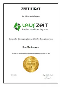 Zertifikat Berater:in Nahrungsergänzung