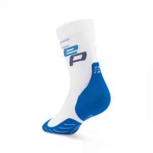 CEP Core Run Edt. Steps Compression Socks Mid Cut w blue hinten