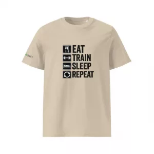 Eat Train Sleep Repeat beige vorne