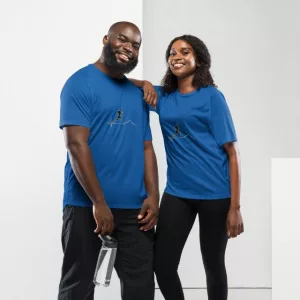 Laufshirt running EKG blau