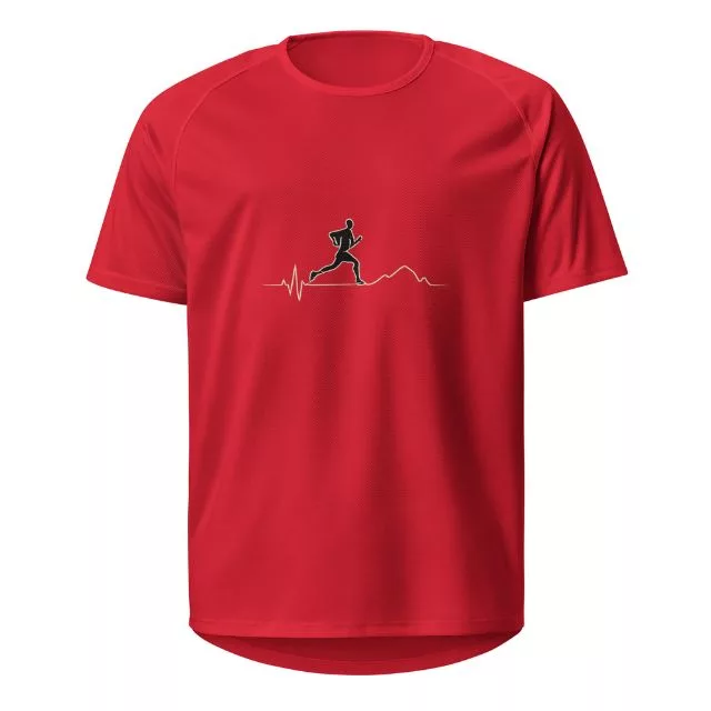Laufshirt running EKG rot vorne